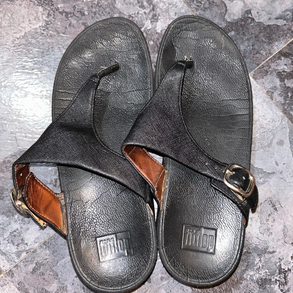 Fitflop Black Sandals with Comfortable Design